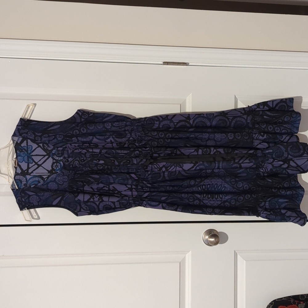 Banana Republic Women’s Ruffle Hem Sleeveless Dress Sz 6 Ribbon Tie-458
